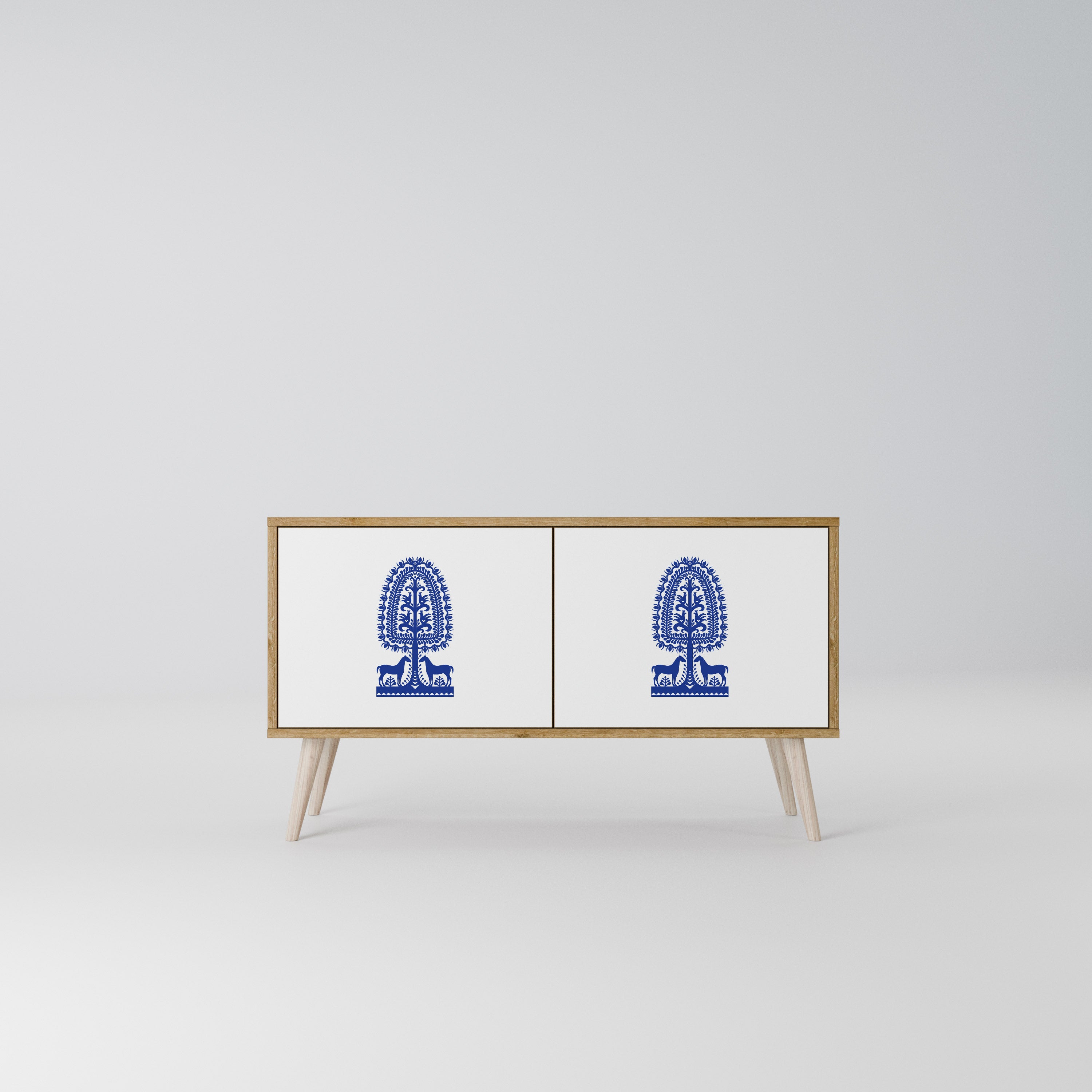 POLISH FOLK ART Móvel de TV Compacto de 2 Portas