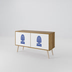 POLISH FOLK ART Compact 2-Door TV Cabinet