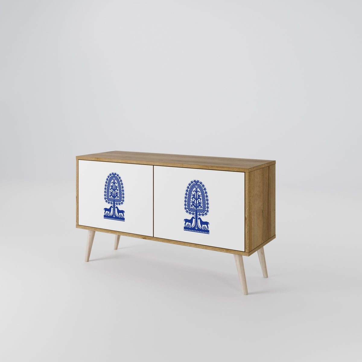 POLISH FOLK ART Móvel de TV Compacto de 2 Portas