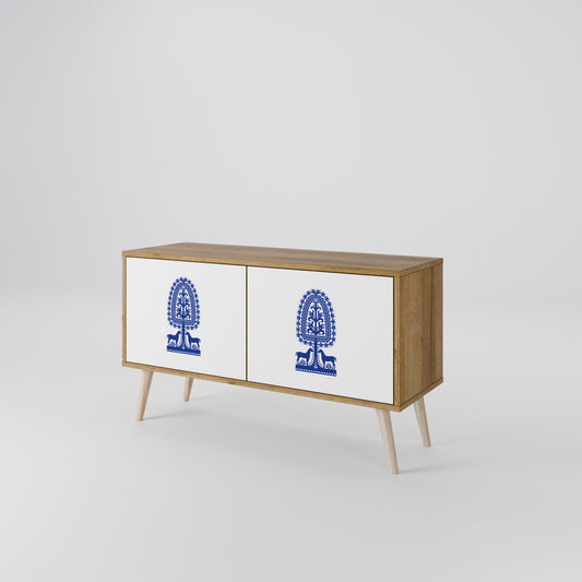 POLISH FOLK ART Móvel de TV Compacto de 2 Portas