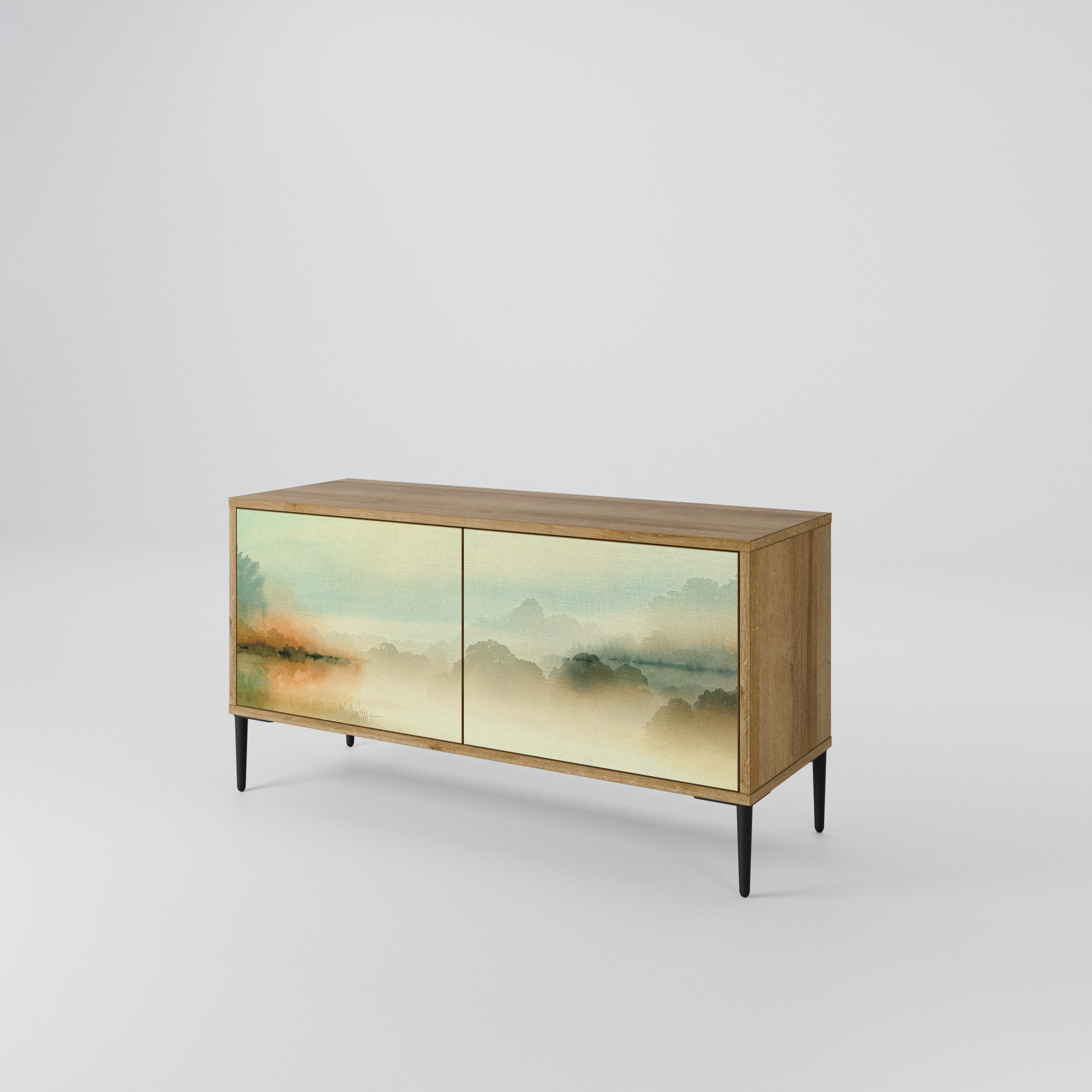 MORNING BY THE LAKE Compact 2-Door TV Cabinet