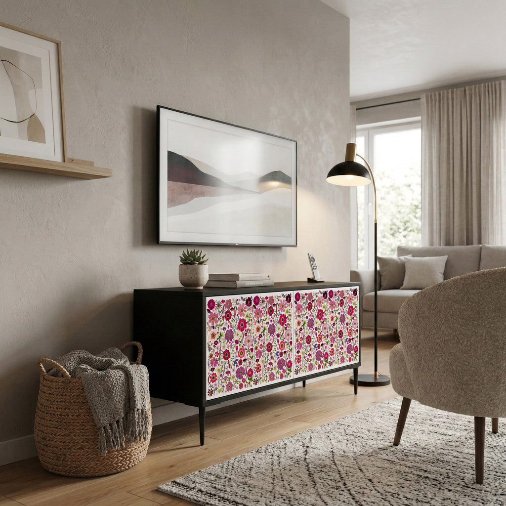 PETAL GARDEN Compact 2-Door TV Cabinet