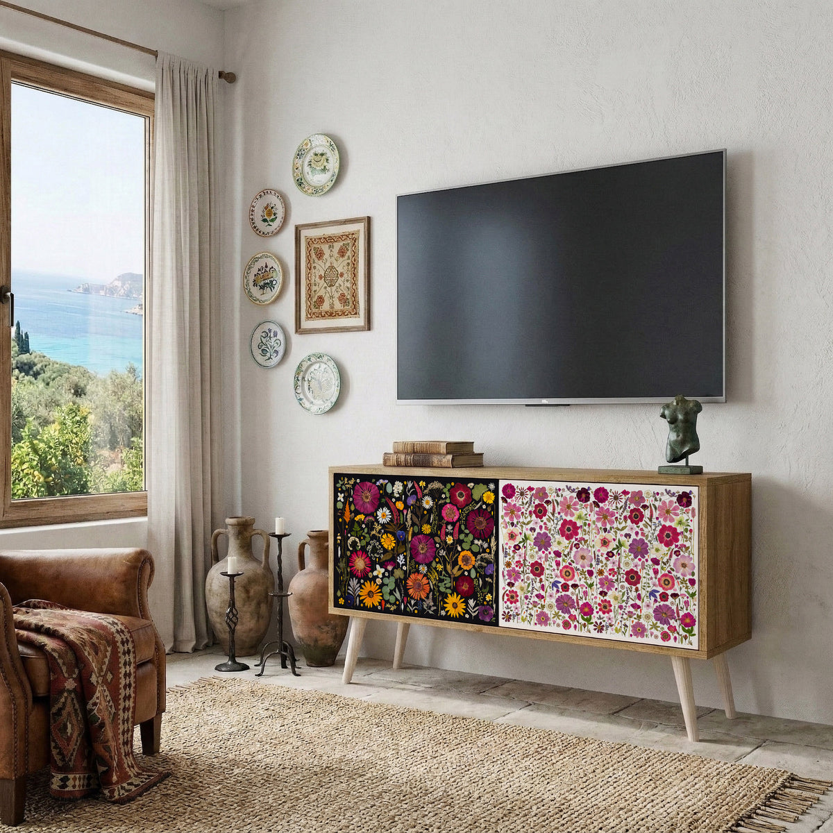 DAYNITE GARDEN Móvel de TV Compacto de 2 Portas