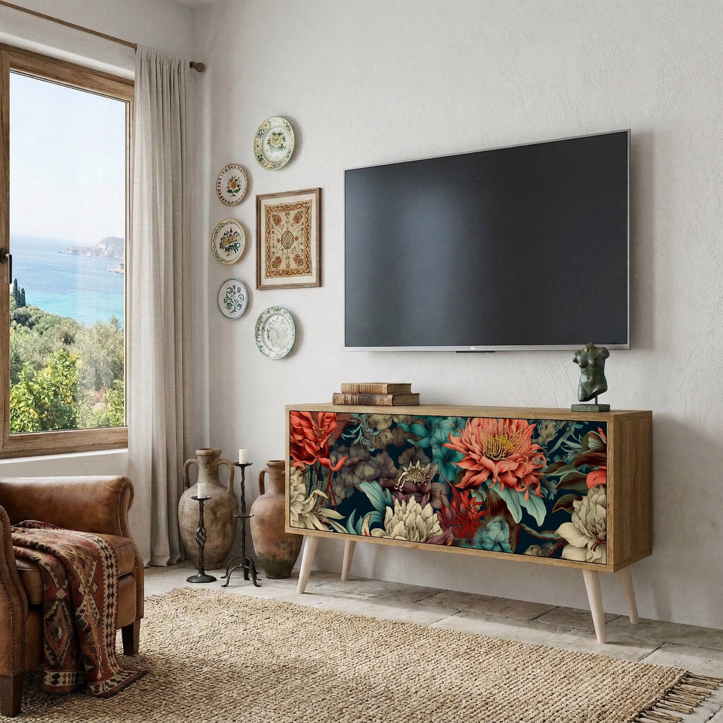 SPROUTING GRACE Compact 2-Door TV Cabinet