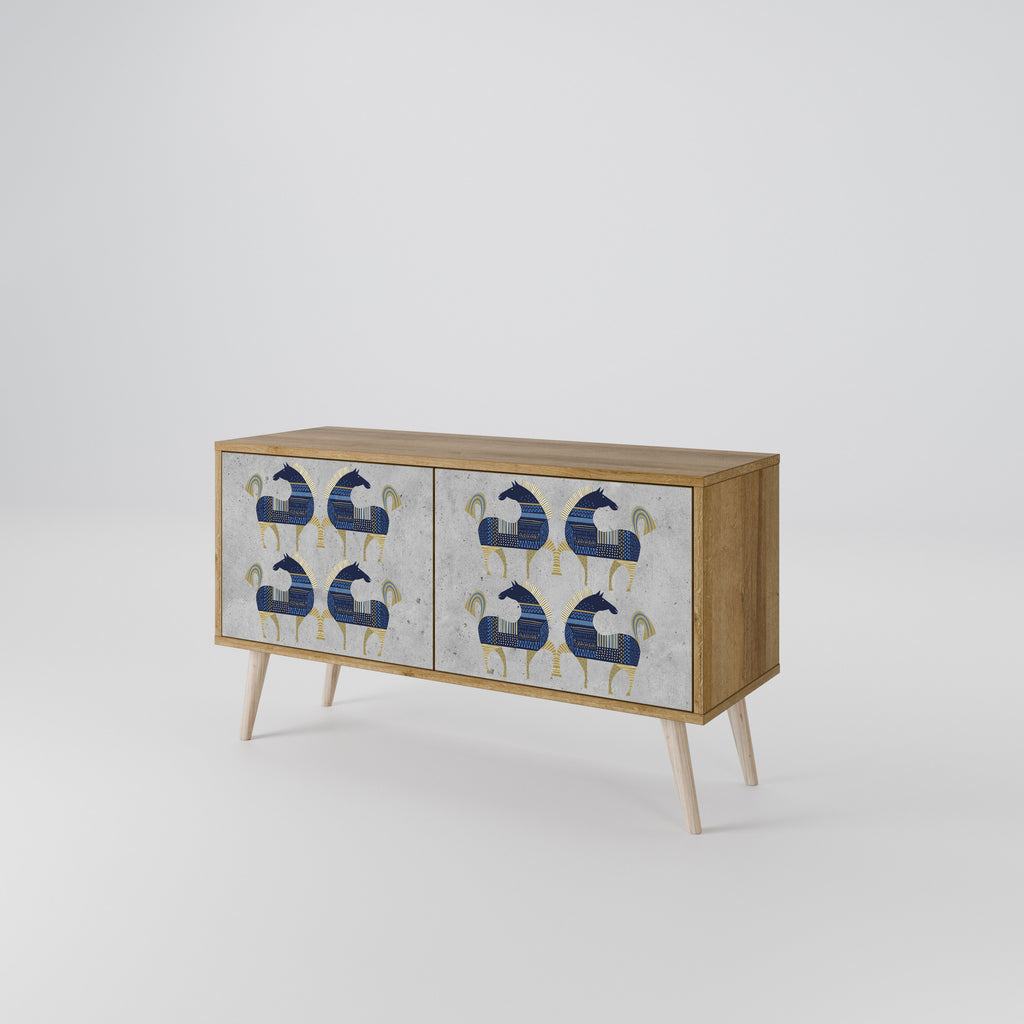 MAJESTIC STEED Móvel de TV Compacto de 2 Portas