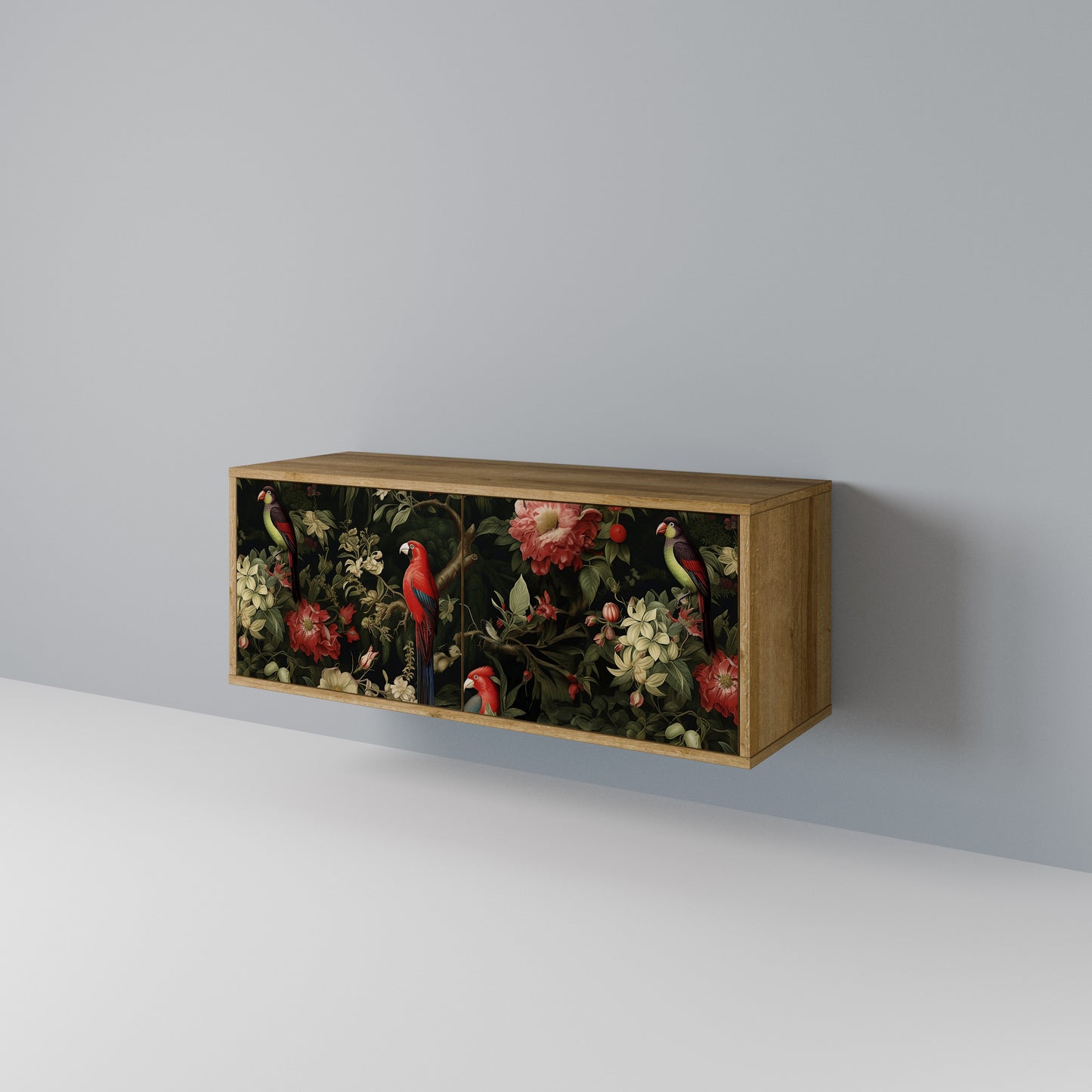 AVIAN GREENERY Compact 2-Door TV Cabinet