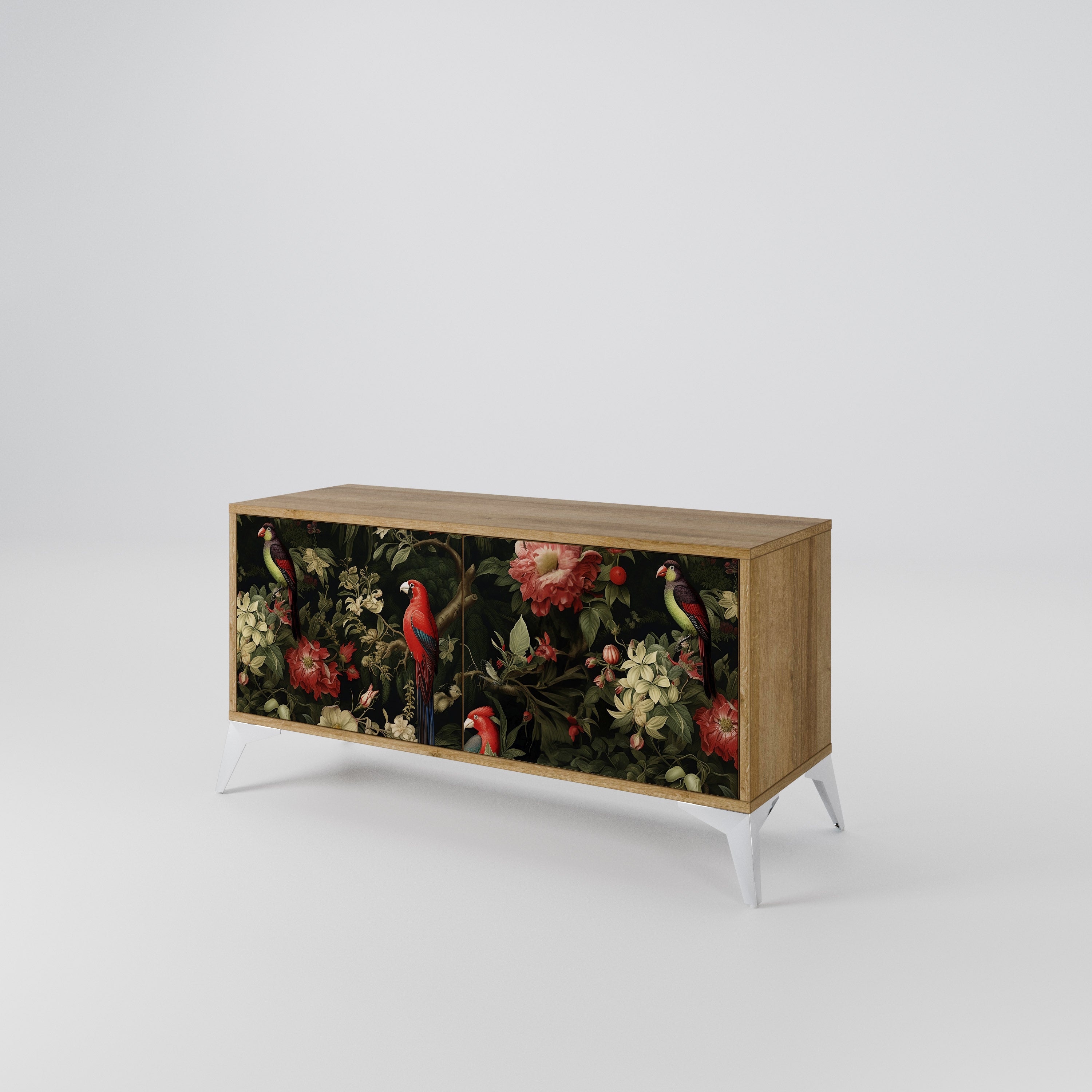 AVIAN GREENERY Compact 2-Door TV Cabinet