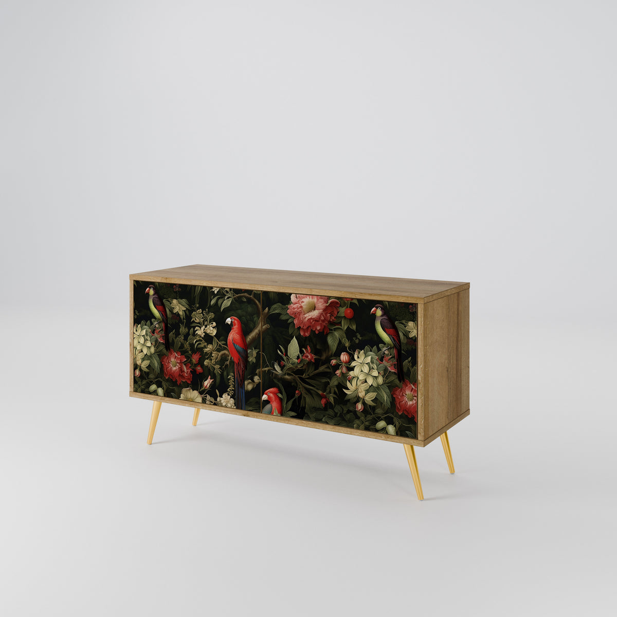 AVIAN GREENERY Compact 2-Door TV Cabinet