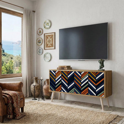 VIBRANT PATCHWORK Móvel de TV Compacto de 2 Portas