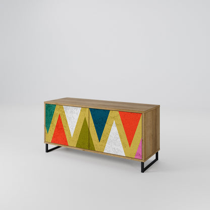 COLORFUL TRIANGLES Móvel de TV Compacto de 2 Portas