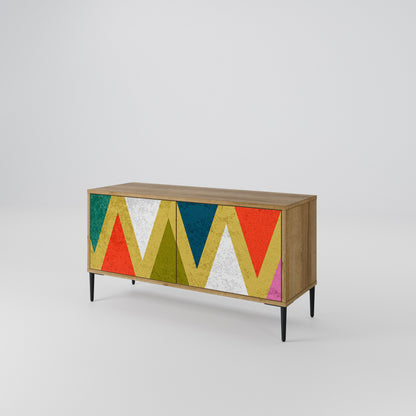 COLORFUL TRIANGLES Móvel de TV Compacto de 2 Portas