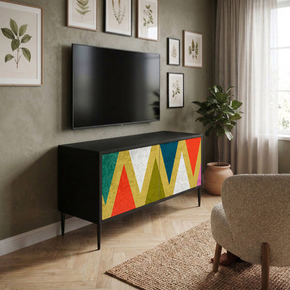 COLORFUL TRIANGLES Móvel de TV Compacto de 2 Portas
