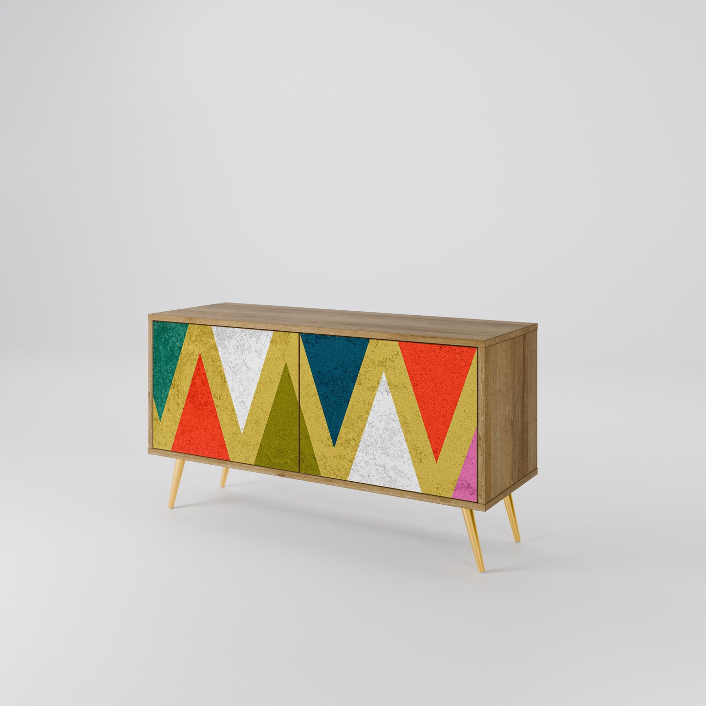 COLORFUL TRIANGLES Móvel de TV Compacto de 2 Portas