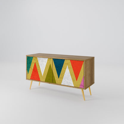 COLORFUL TRIANGLES Móvel de TV Compacto de 2 Portas