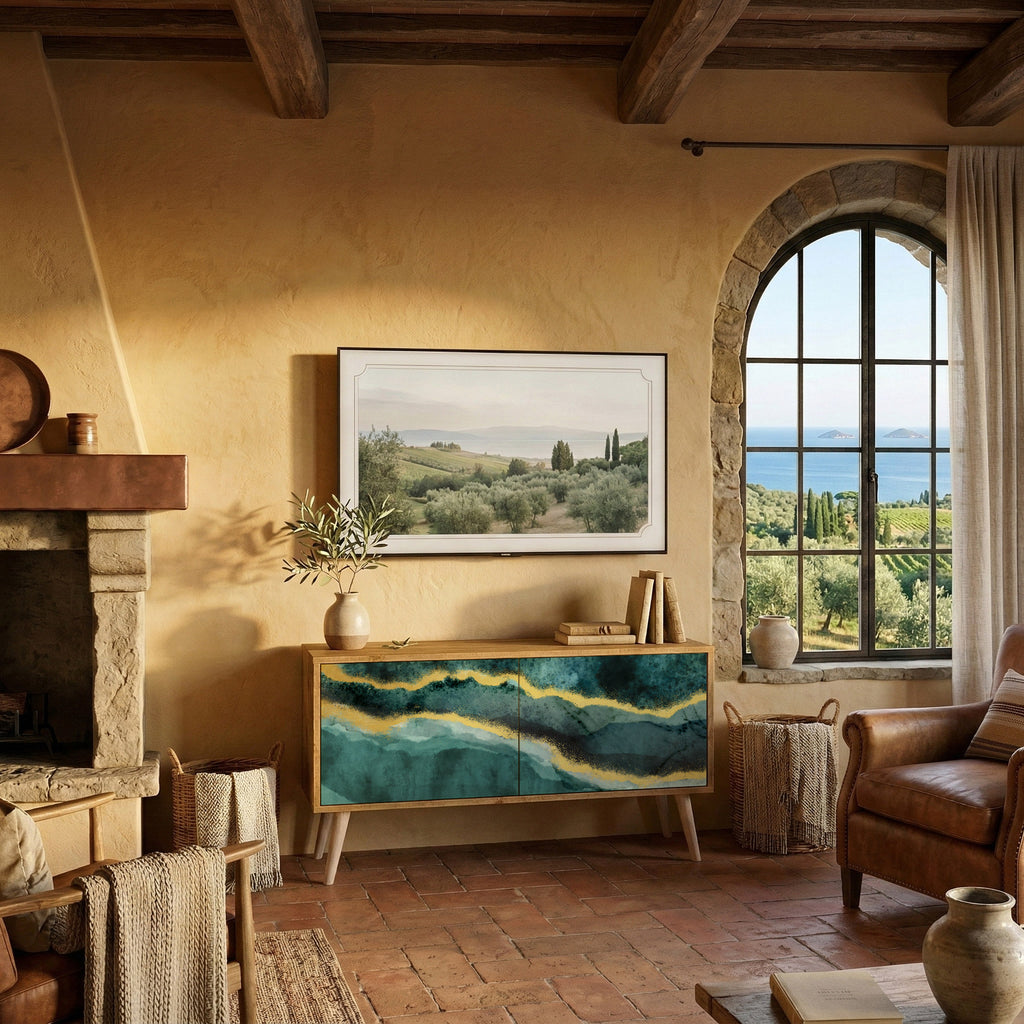 GOLDRUSH ODYSSEY Móvel de TV Compacto de 2 Portas