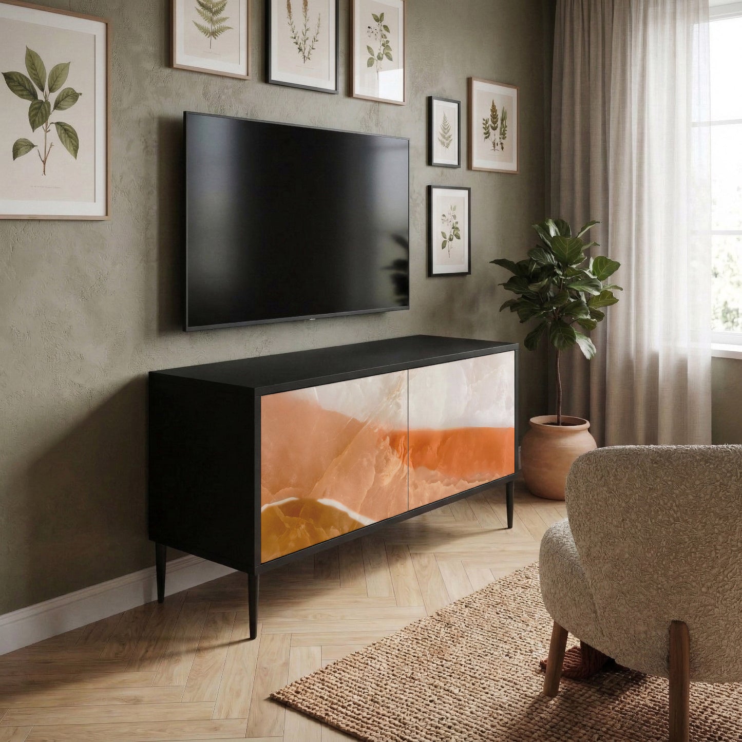 SANDHILLS SPLENDOUR Móvel de TV Compacto de 2 Portas