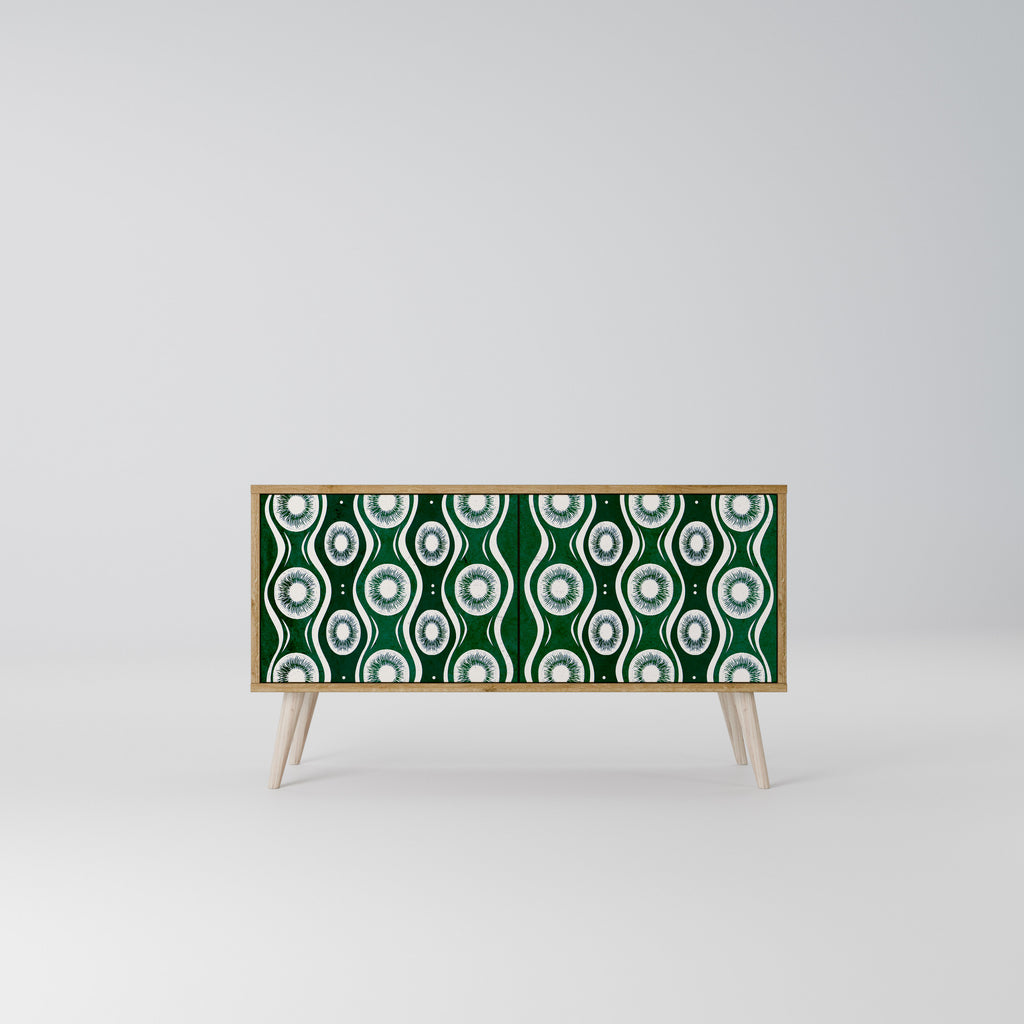 GREEN EYES Móvel de TV Compacto de 2 Portas