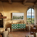 GREEN EYES Móvel de TV Compacto de 2 Portas