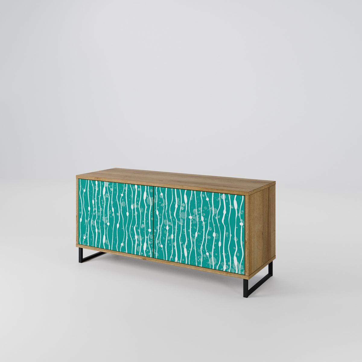TURQUOISE RAIN Móvel de TV Compacto de 2 Portas
