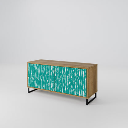 TURQUOISE RAIN Móvel de TV Compacto de 2 Portas
