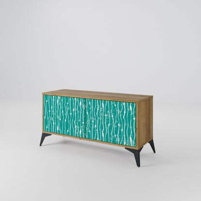 TURQUOISE RAIN Móvel de TV Compacto de 2 Portas