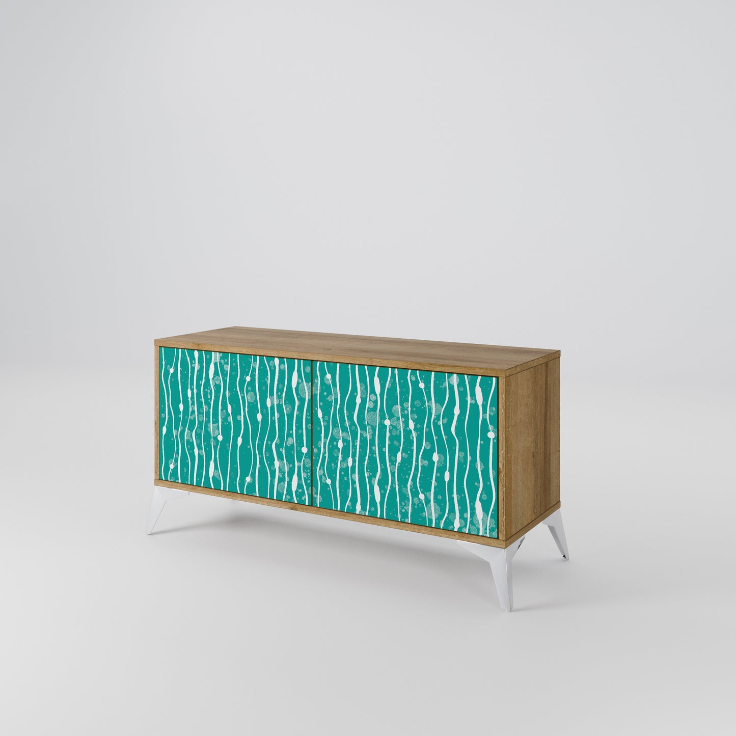 TURQUOISE RAIN Móvel de TV Compacto de 2 Portas
