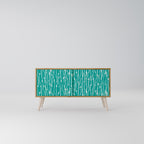 TURQUOISE RAIN Móvel de TV Compacto de 2 Portas