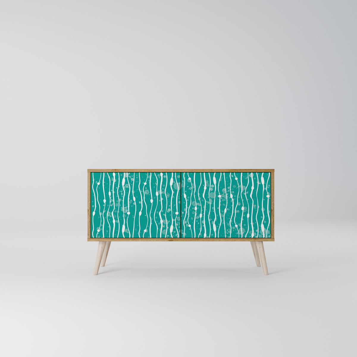 TURQUOISE RAIN Móvel de TV Compacto de 2 Portas