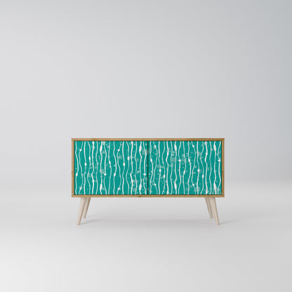 TURQUOISE RAIN Móvel de TV Compacto de 2 Portas