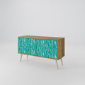 TURQUOISE RAIN Compact 2-Door TV Cabinet