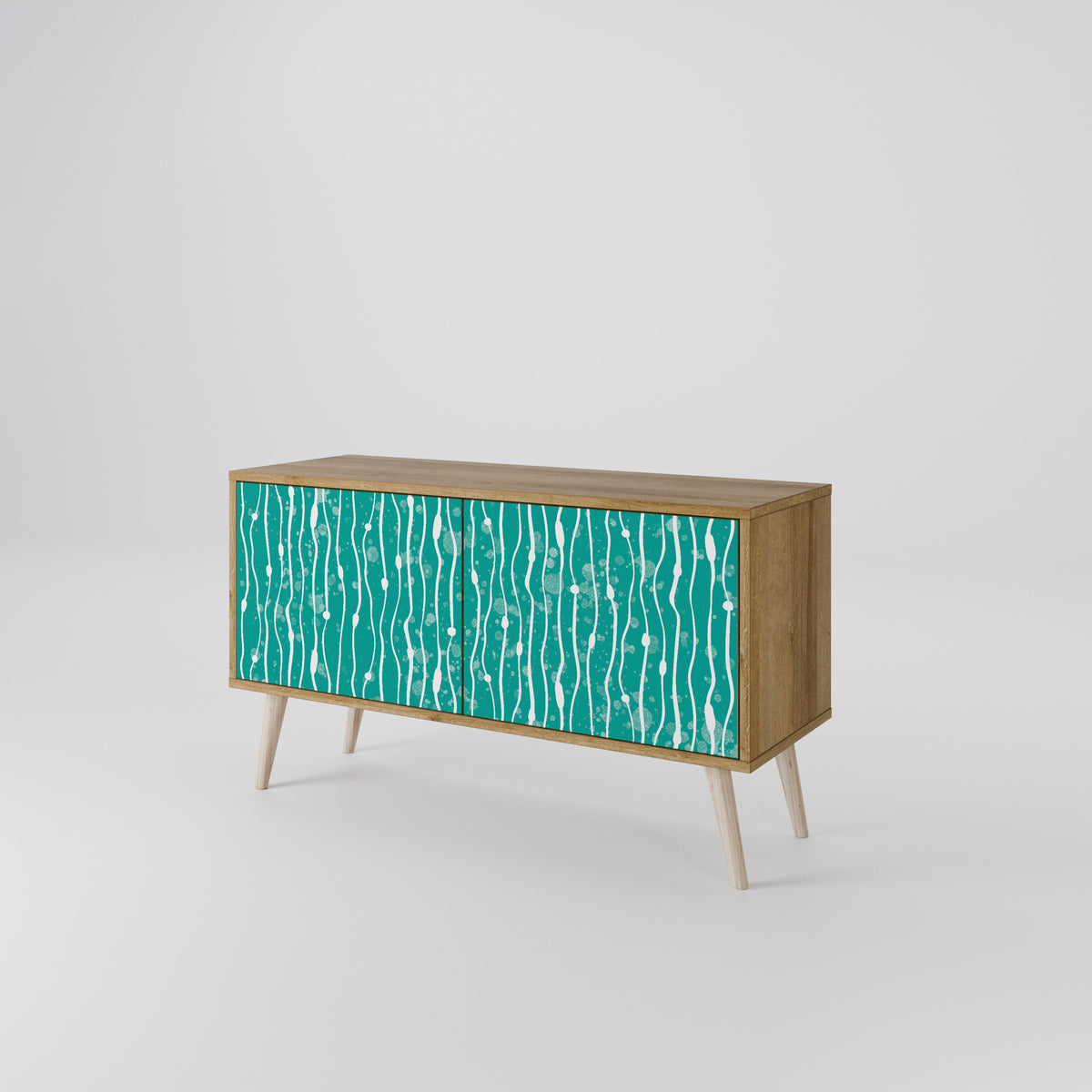 TURQUOISE RAIN Móvel de TV Compacto de 2 Portas