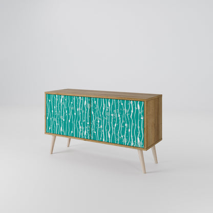 TURQUOISE RAIN Móvel de TV Compacto de 2 Portas