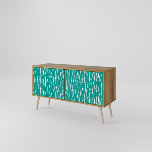 TURQUOISE RAIN Móvel de TV Compacto de 2 Portas