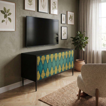 POLYGONS Móvel de TV Compacto de 2 Portas
