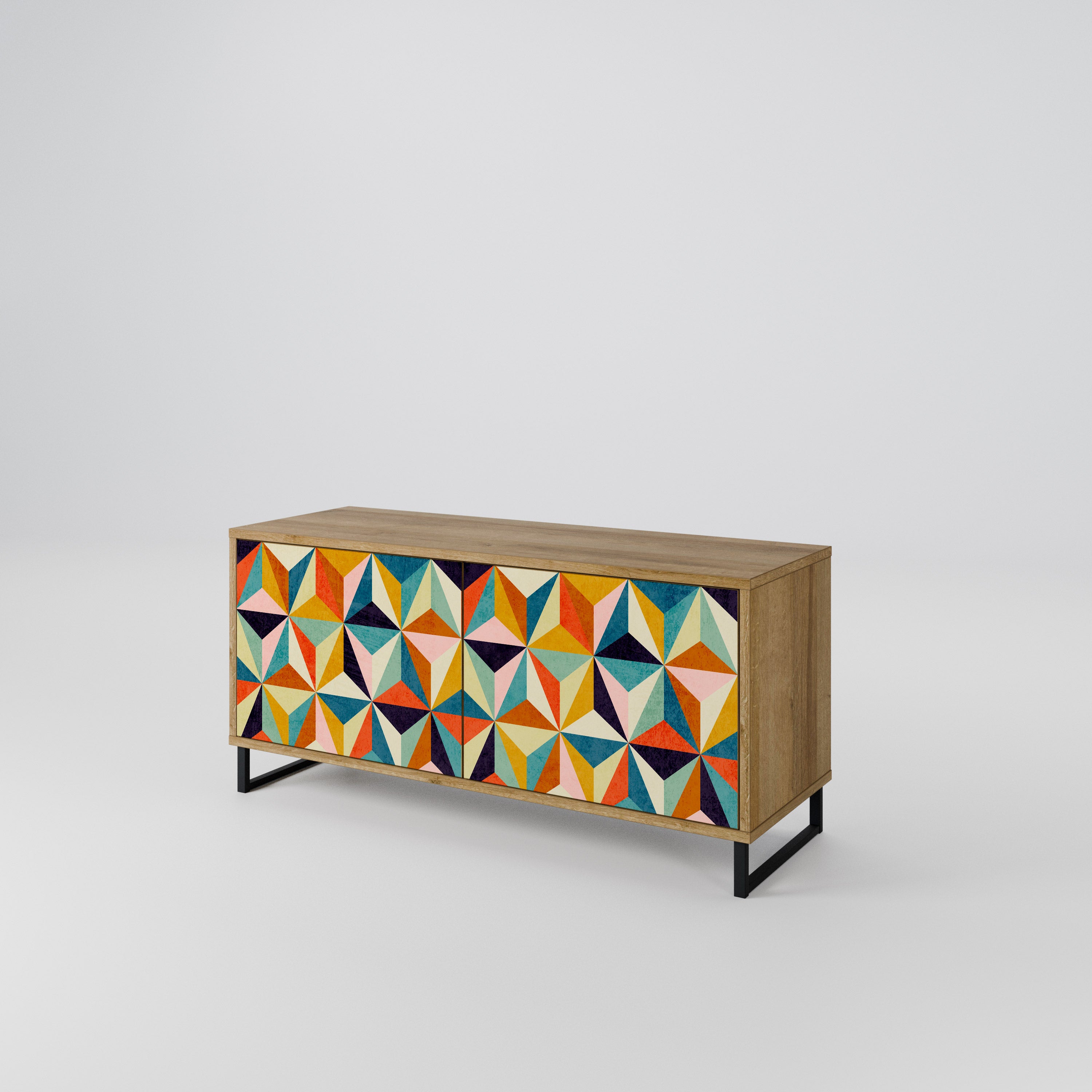 TESSELATE TREASURES Móvel de TV Compacto de 2 Portas