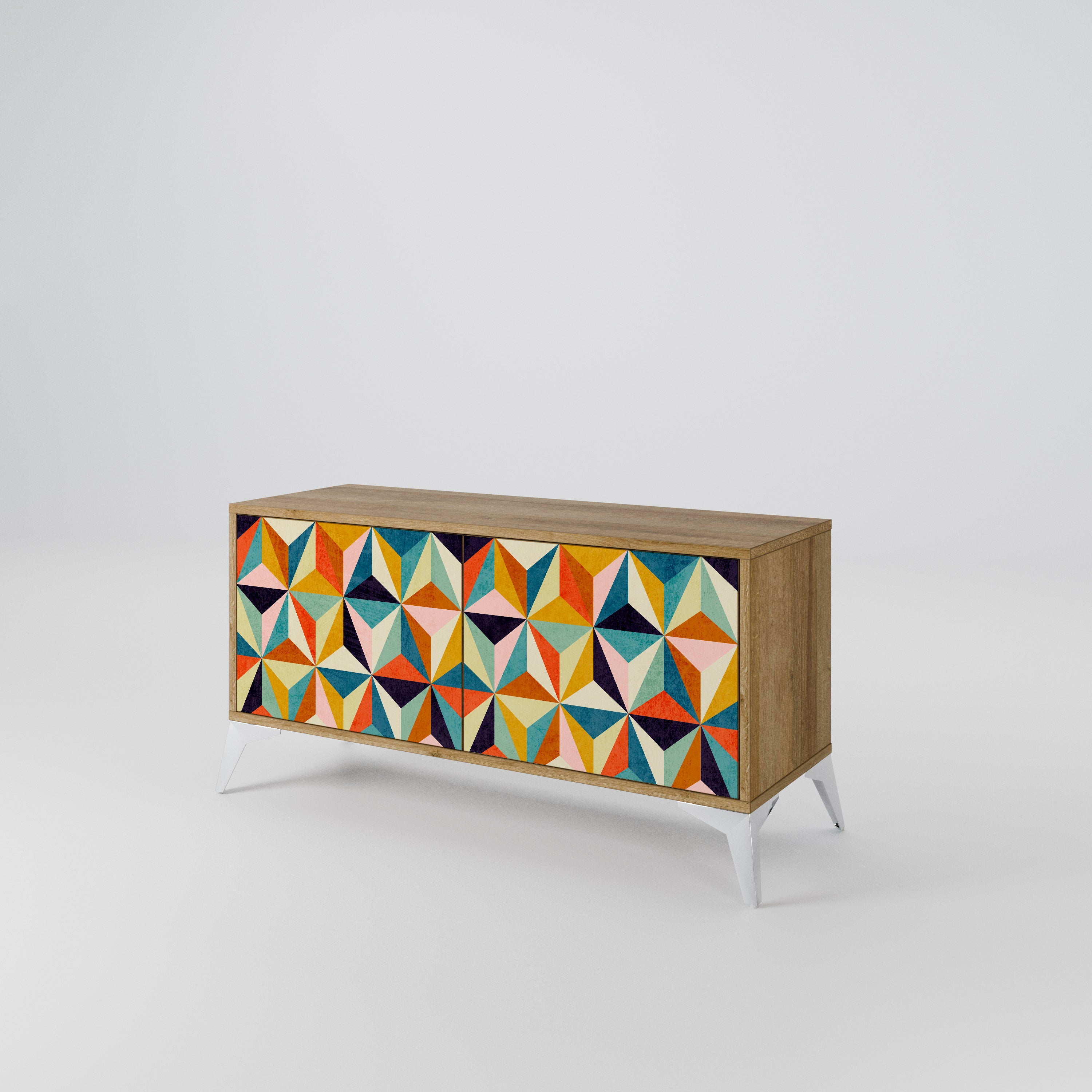 TESSELATE TREASURES Móvel de TV Compacto de 2 Portas