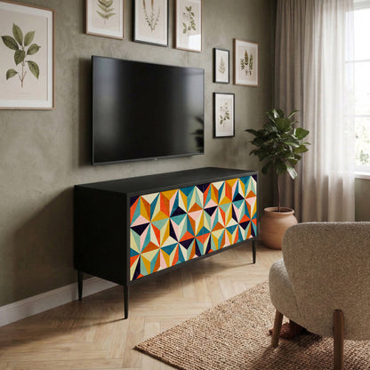 TESSELATE TREASURES Móvel de TV Compacto de 2 Portas