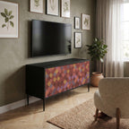 PAINTED SQUARES Compact 2-Door TV Cabinet