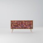 PAINTED SQUARES Compact 2-Door TV Cabinet