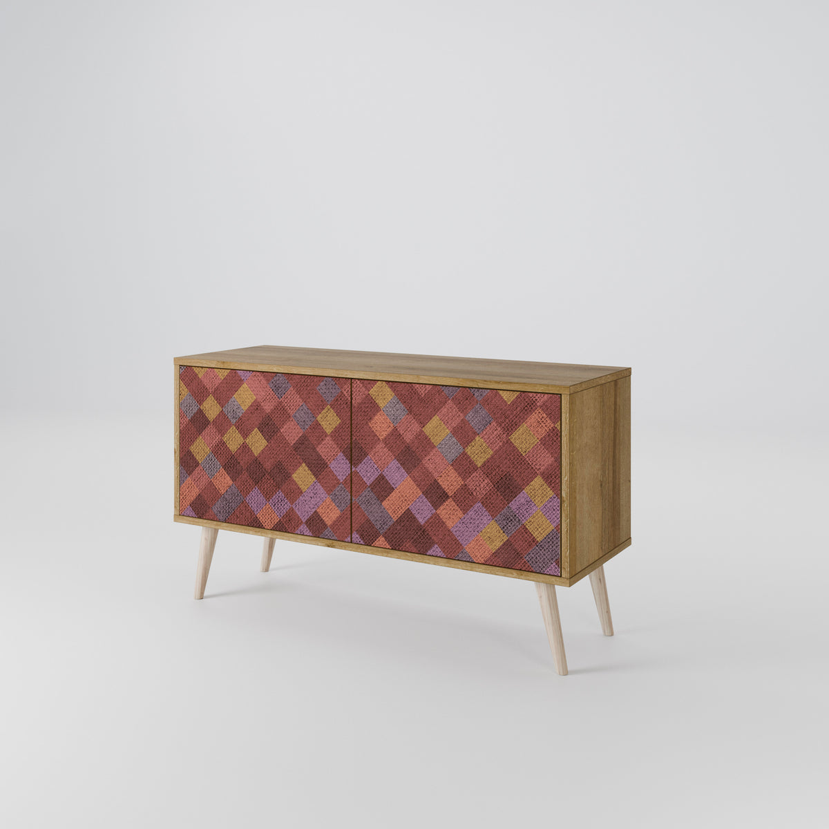PAINTED SQUARES Móvel de TV Compacto de 2 Portas