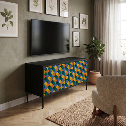 PAINTED SQUARES MIX Móvel de TV Compacto de 2 Portas