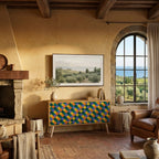 PAINTED SQUARES MIX Compact 2-Door TV Cabinet