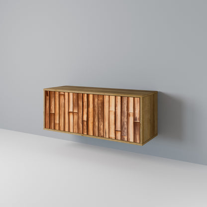 NATURAL WOOD Móvel de TV Compacto de 2 Portas