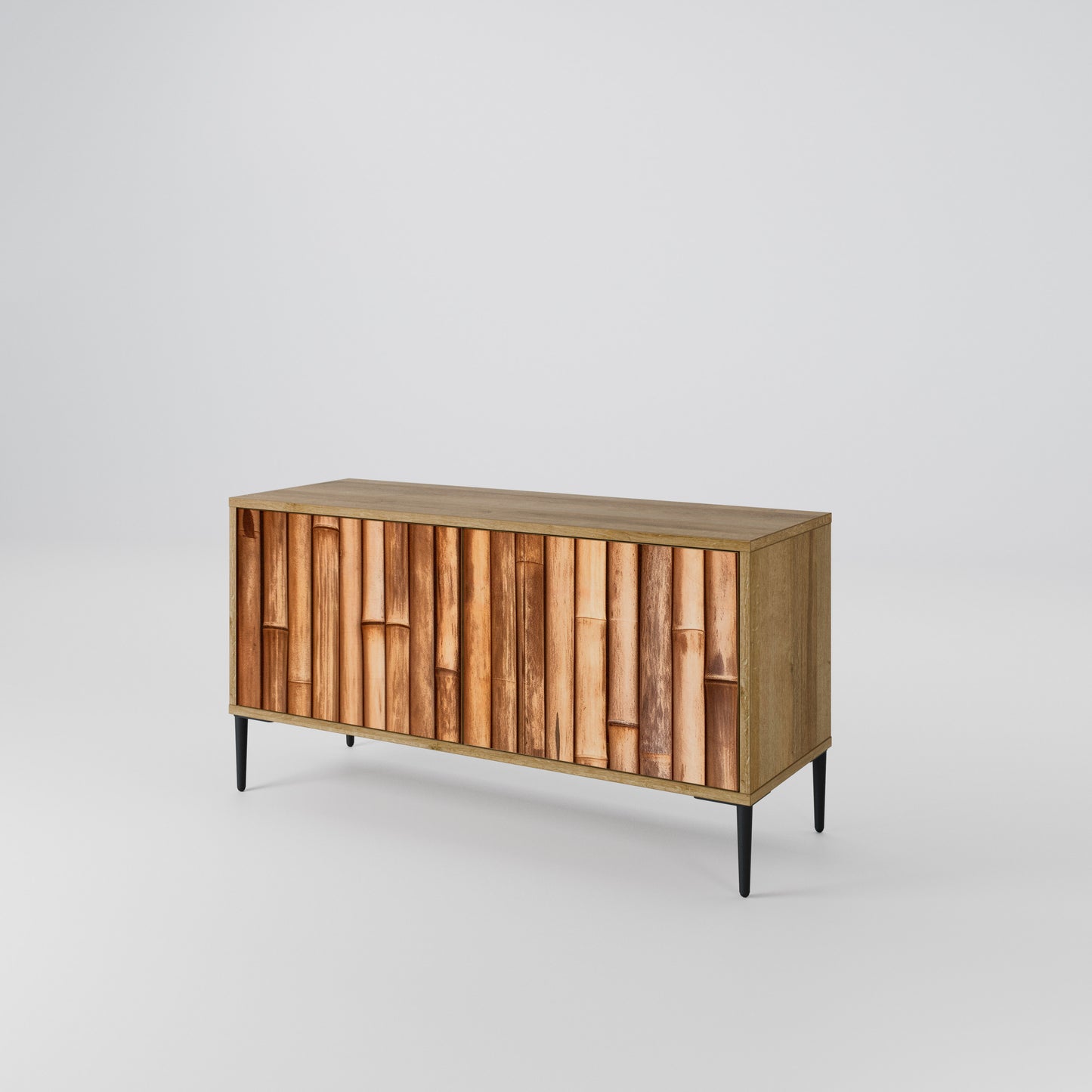 NATURAL WOOD Móvel de TV Compacto de 2 Portas