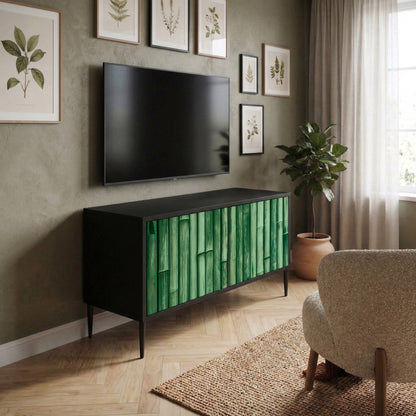 NATURAL GREEN Móvel de TV Compacto de 2 Portas