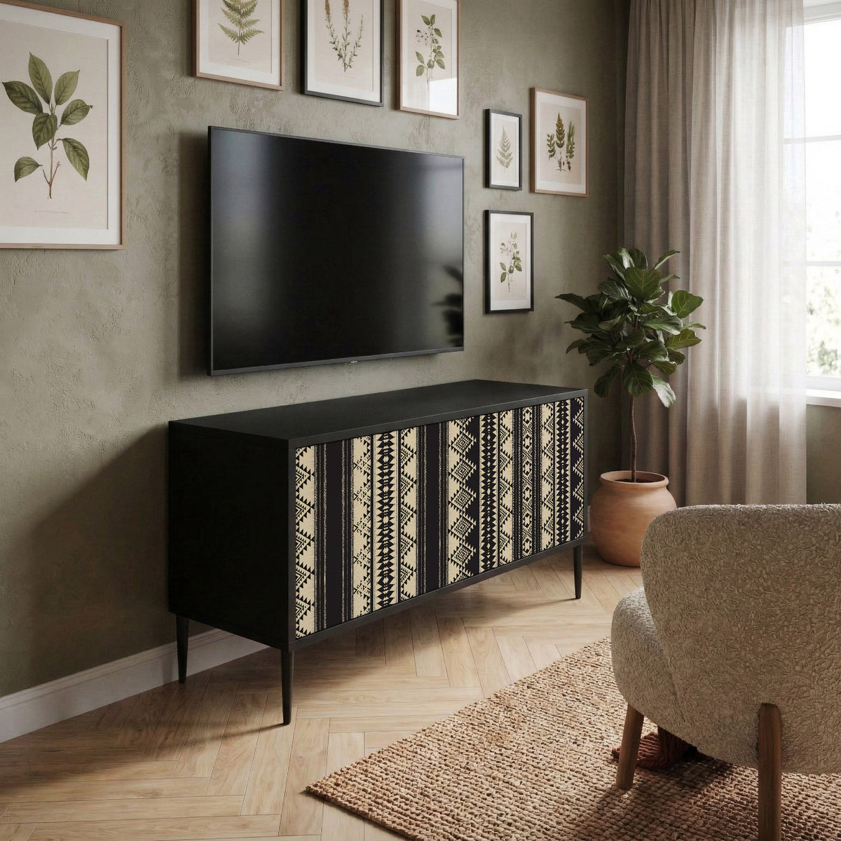 AZTEC Móvel de TV Compacto de 2 Portas