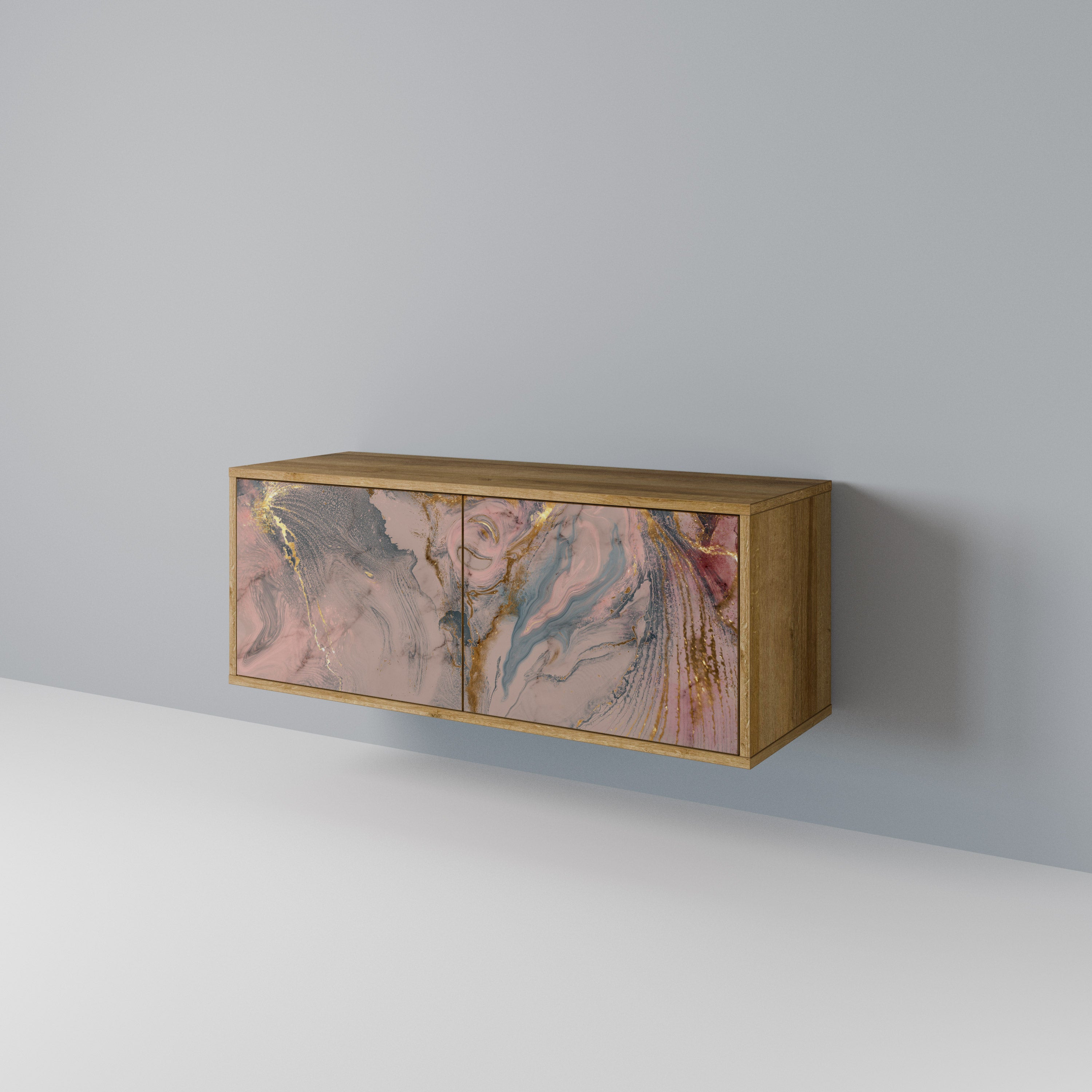 GILDED SWIRLS Móvel de TV Compacto de 2 Portas