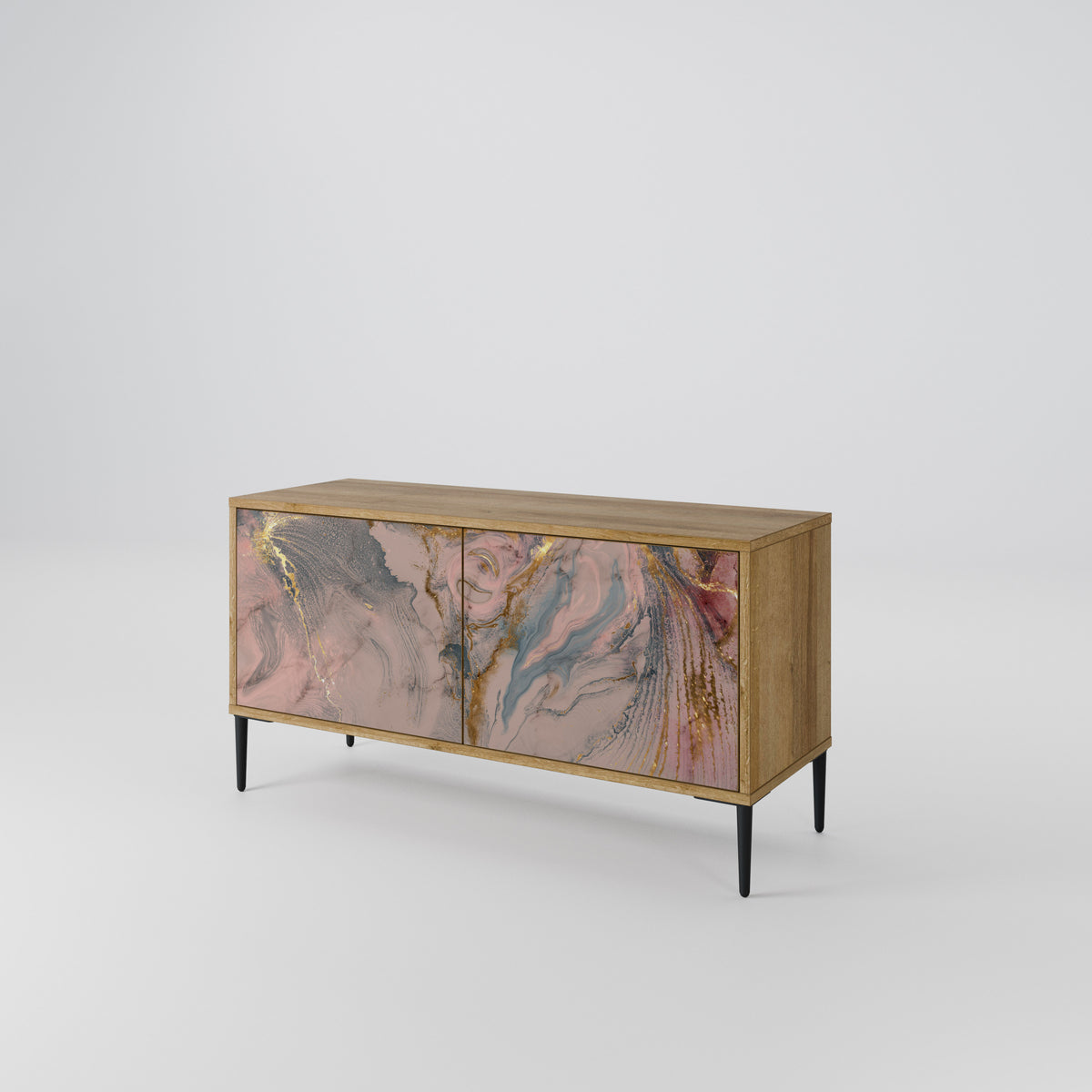 GILDED SWIRLS Compact 2-Door TV Cabinet