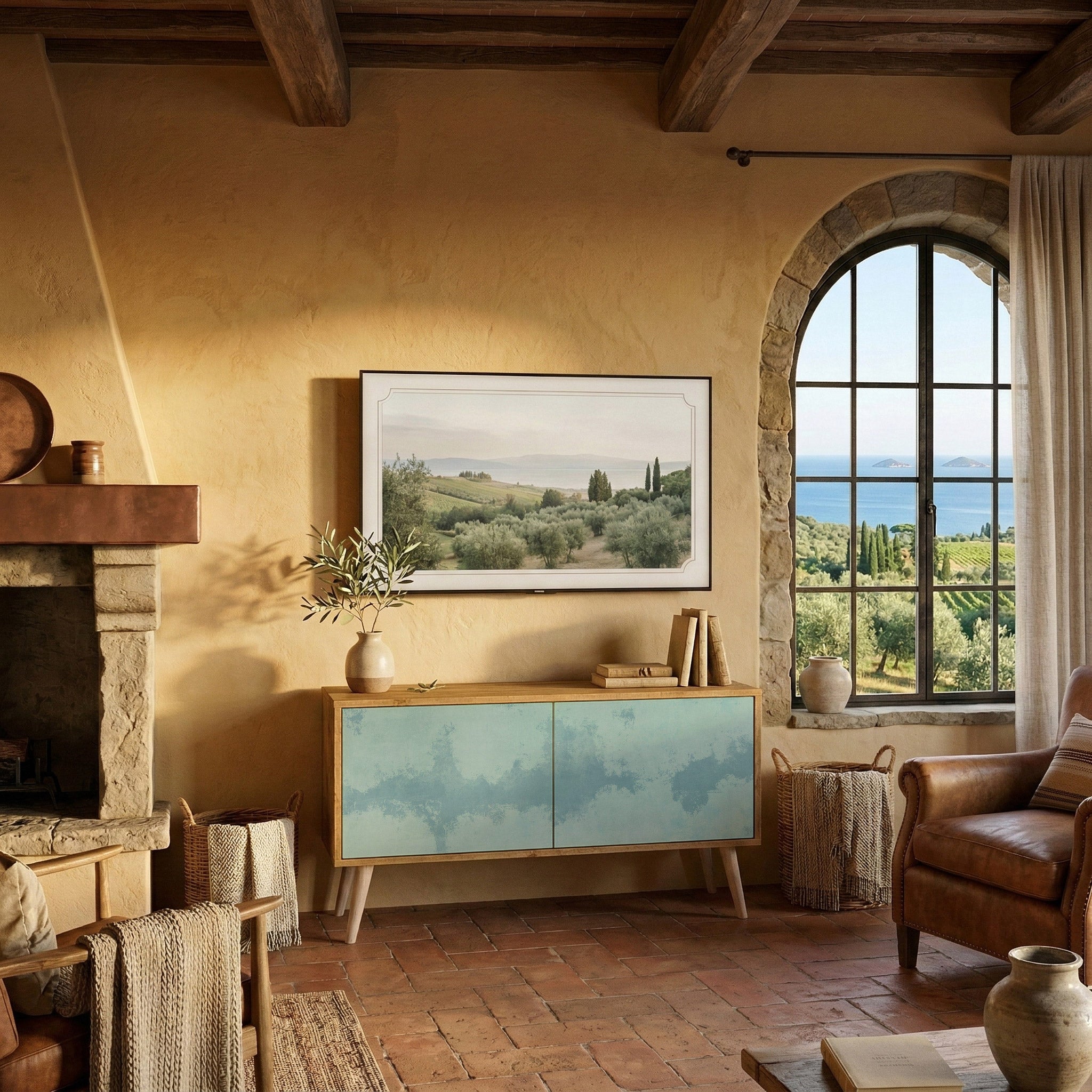 SKY WASH Compact 2-Door TV Cabinet