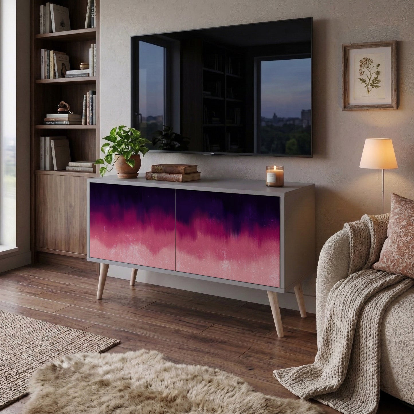 AURORA BOREALIS Móvel de TV Compacto de 2 Portas